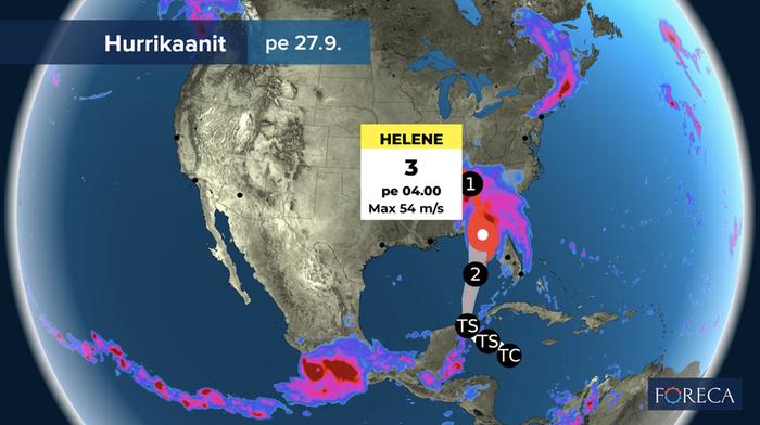 Hurrikaani Helene Hurrikaani Helene iskee Floridaan.