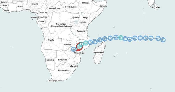 Trooppinen sykloni Chido iski Mayotten saarille ja Mosambikiin joulukuussa 2024.