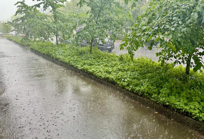 Juhannuspäivänä 2025 oli liikkeellä sateita.