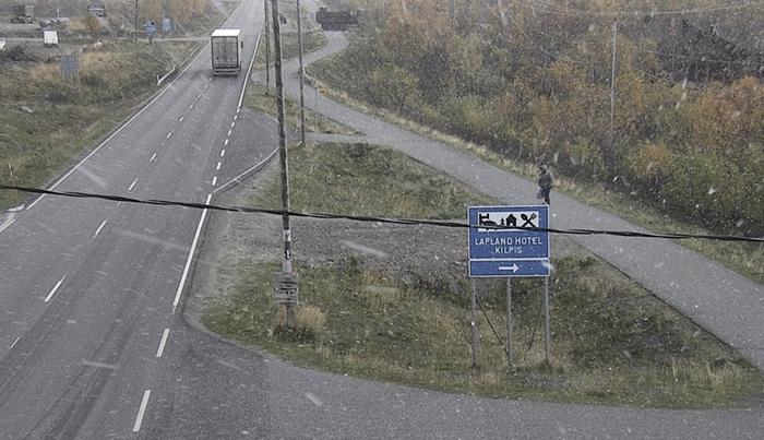 Kilpisjärvellä satoi vähän lunta 23. syyskuuta 2025.