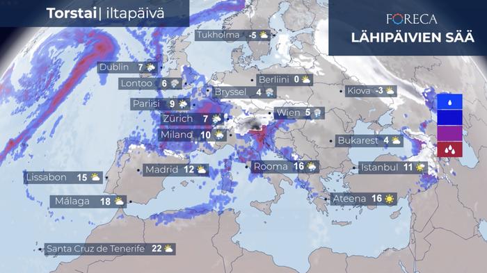 Ennuste iltapäivälle 19.2.2026.