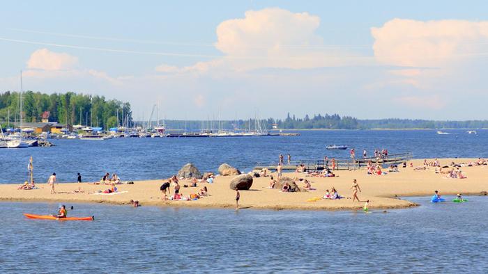 Lämmin kesäsää Kesälämpöä Vaasassa.