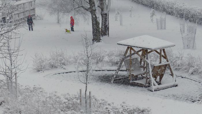 Lunta vappuaattona 2017 Vaasassa.