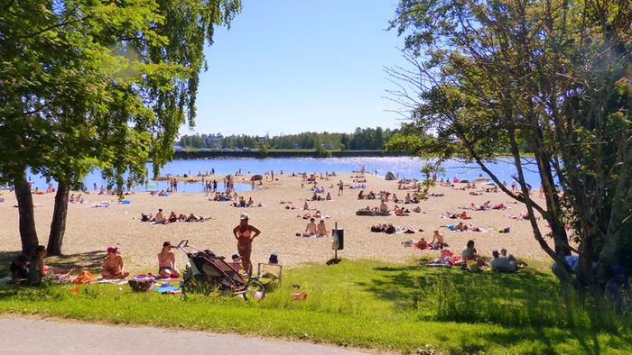 Lämpöä Vaasassa kesällä 2017.