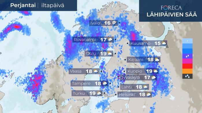 Ennuste 4.9.2020 Ennuste perjantai-iltapäivälle 4.9.2020.