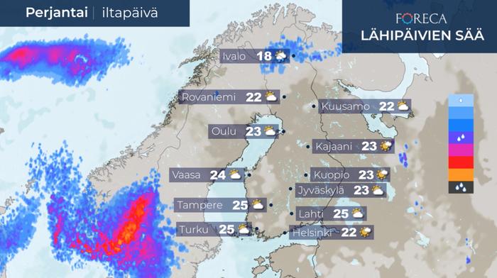 Ennuste perjantaille 21.8.2020.