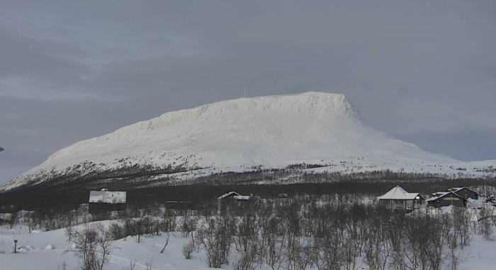 Saana Saanatunturi tammikuussa.