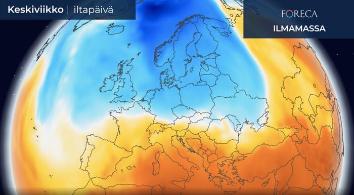 Kylmä ilmamassa valtaa Pohjois- ja Keski-Euroopan toukokuun puolivälissä.