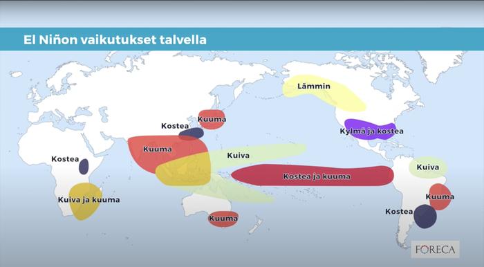 El Niño -ilmiö vaikuttaa säähän hyvin laajoilla maapallolla. Suomalaisten suosimissa lomakohteissa Kaakkois-Aasiassa sää voi olla tukahduttavan kuumaa ja kuivaa.