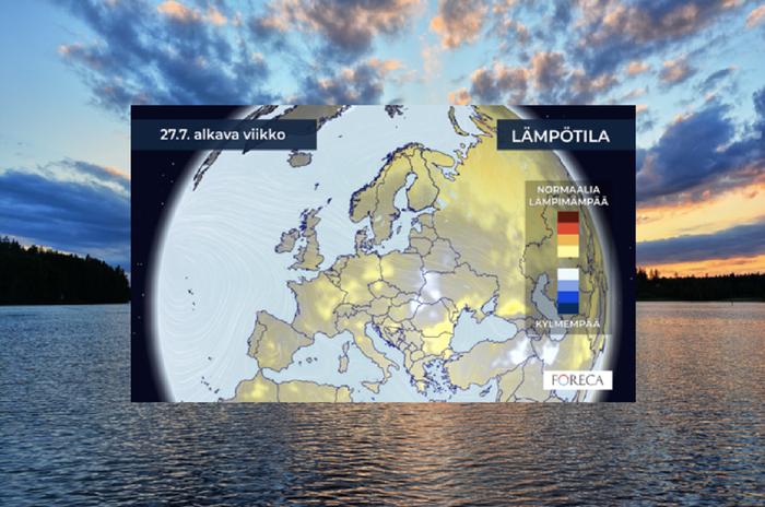 Pitkän ajan sääennuste vertaa tulevien viikkojen säätä tilastolliseen keskiarvoon.