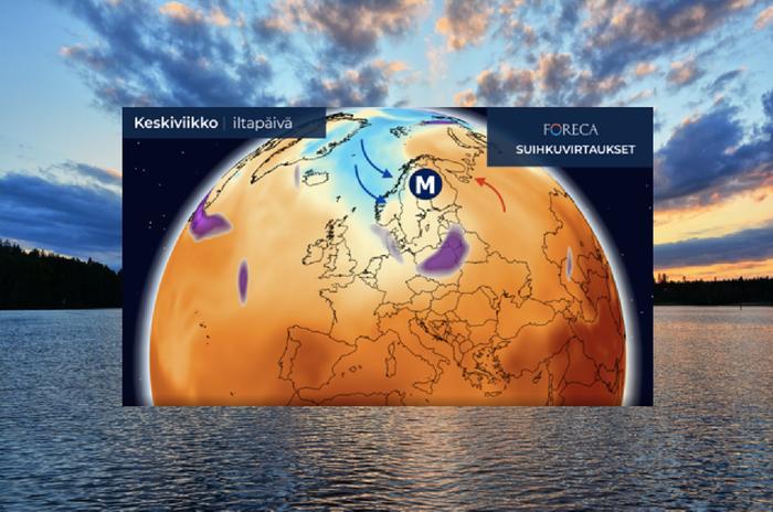 Suomen ylle on asettumassa matalapaineen alue, joka tuo epävakaista säätä.