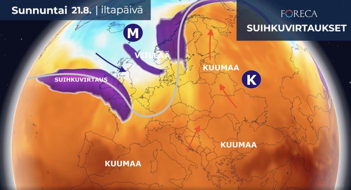 Mistä helle johtuu? Helteinen asetelma