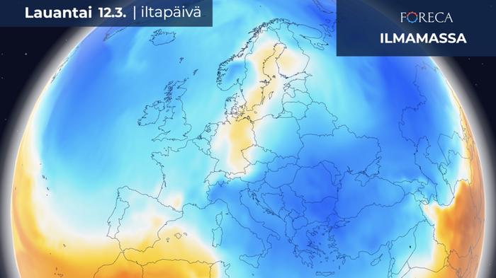Ilmamassaennuste tulevalle viikonlopulle. Ilmamassaennuste tulevalle viikonlopulle.