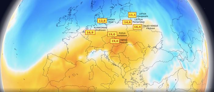 Tammikuun lämpöennätykset paukkuivat seitsemässä maassa Euroopassa uudenvuodenpäivänä.