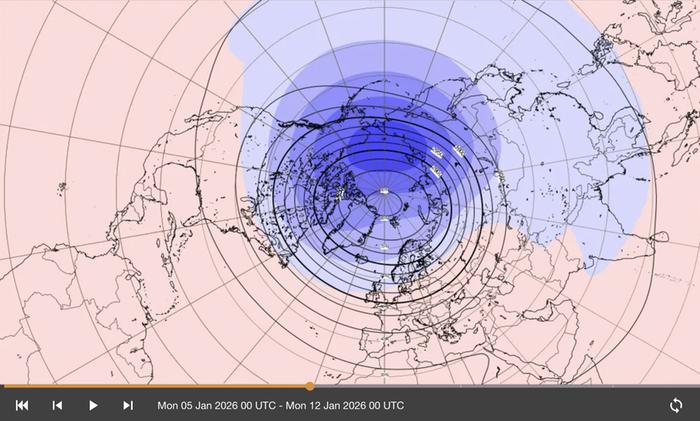 Polaaripyörre tammikuussa