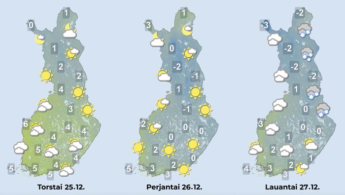 Sää 25.–27.12.2025