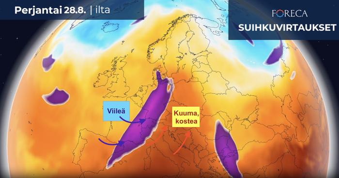 Rajuilmat syntyvät ilmamassojen kohtaamisvyöhykkeellä.
