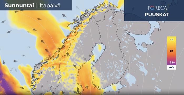 Su iltapäivä tuulet