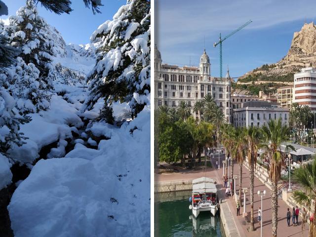 Espanjassa rikottiin kolmen viikon sisään kaikkien aikojen kylmyysennätys ja tammikuun lämpöennätys.
