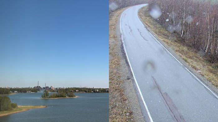 Säätilanne Suomessa iltapäivällä 19.5.2024.