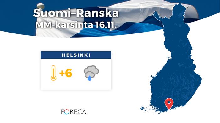 Ennuste Huuhkajien MM-karsintapeliin Helsinkiin tiistai-illaksi 16.11.2021.