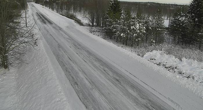 Lunta Pelkosenniemellä 19. lokakuuta 2020.