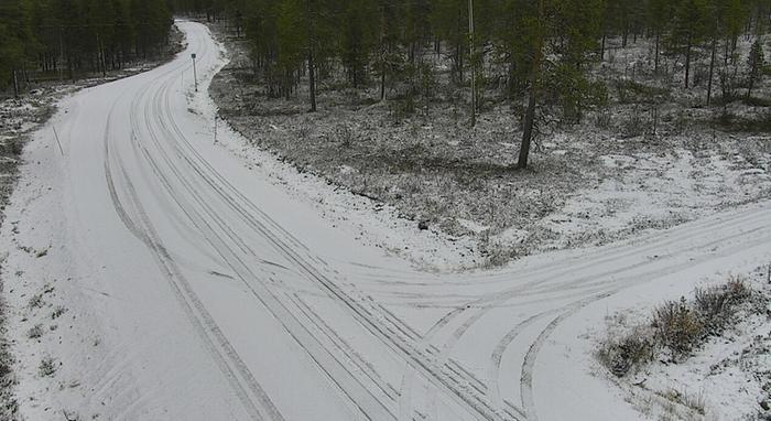 Lunta Inarissa 14. lokakuuta 2020.