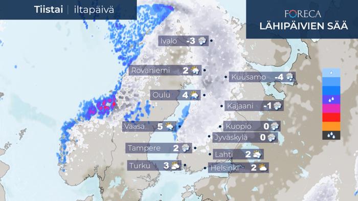 Ennuste tiistaille 30.3.2020.