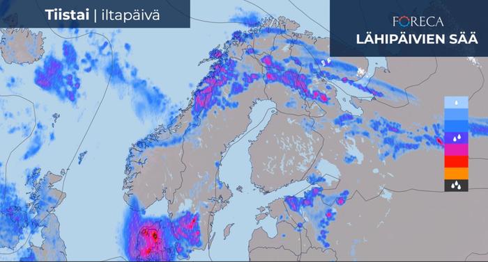 Ennuste tiistaille 28.5.2024.