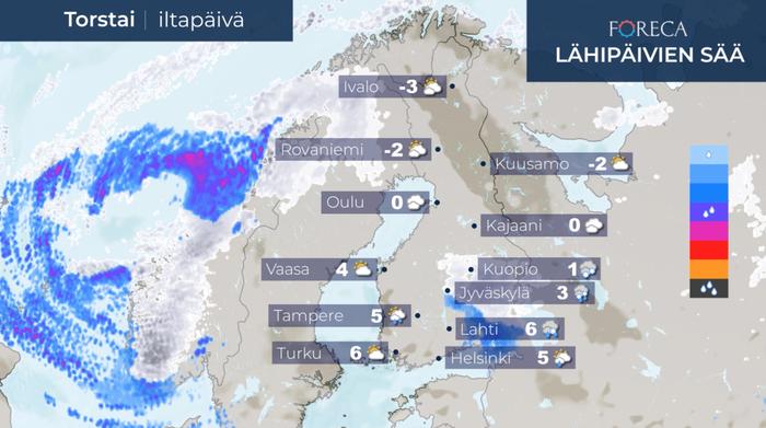 Ennuste torstaille 2.4.2020.