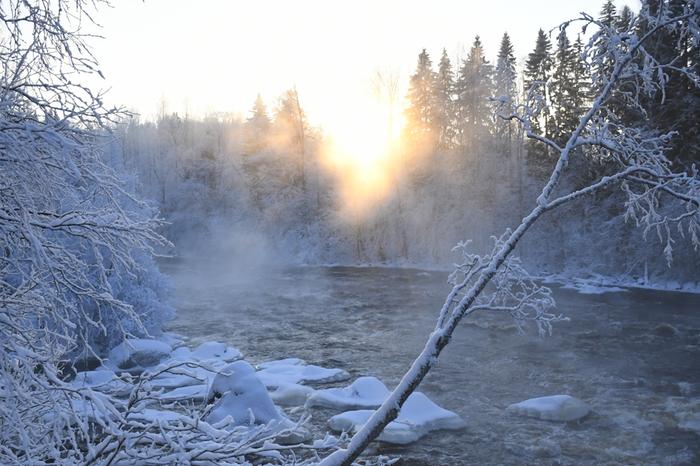 Pakkanen Vuosi 2026 alkoi kylmänä.