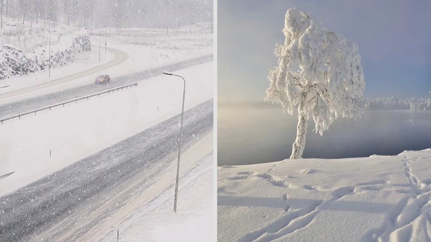 Lumisade heikentää ajokeliä, öisin jopa 20–35 pakkasastetta – jäät edelleen osassa maata selvästi tavanomaista ohuempia