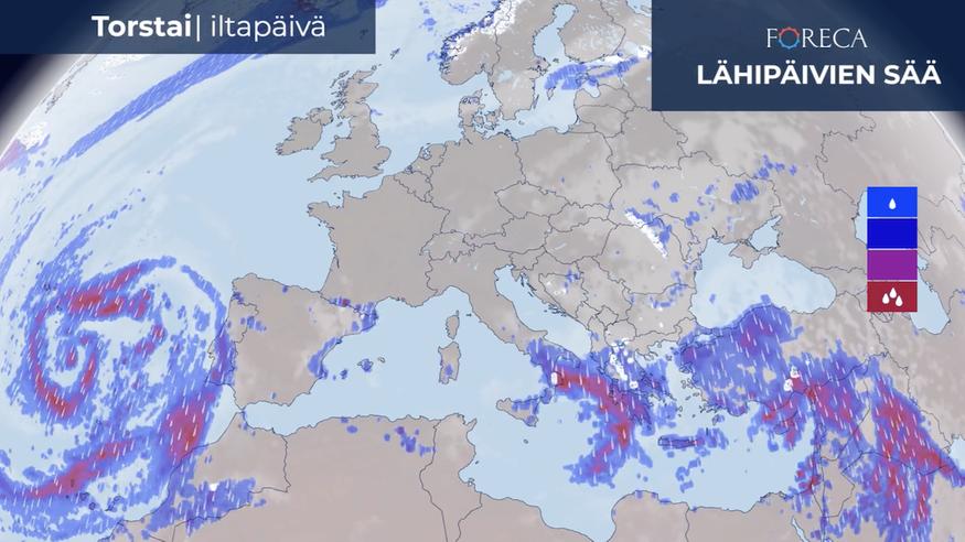 Suomalaisten suosimille lomasaarille kaatosateita ja tuulta – medikaani on myllännyt Välimerellä