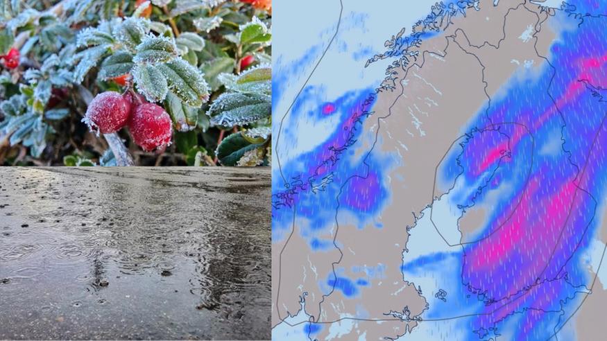 Ensin hytistään yöpakkasissa, sitten iskee kunnon sademyräkkä 