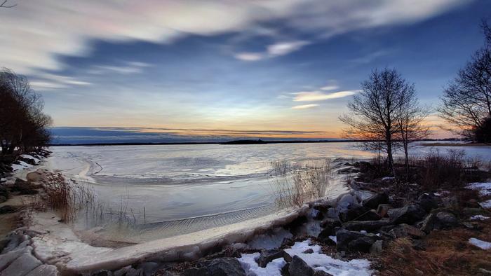 Helmiäispilviä Vaasassa Helmiäispilviä Pohjanmaalla.
