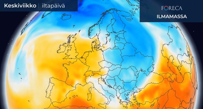 Kylmä ilma leviää vähitellen Kreikkaan asti.