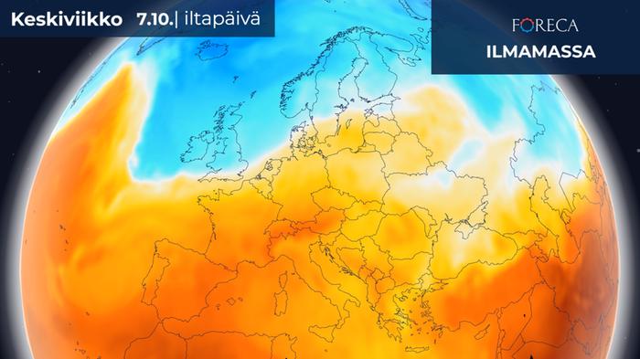 ilmamassa ennuste keskiviikolle Ensi viikon kuluessa kylmempi ilmamassa valtaa suurimman osan maasta.