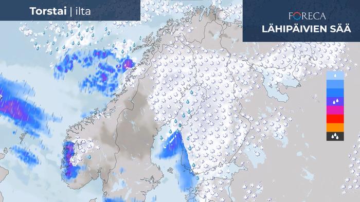 Ennuste torstai-illalle 30.12.2021.