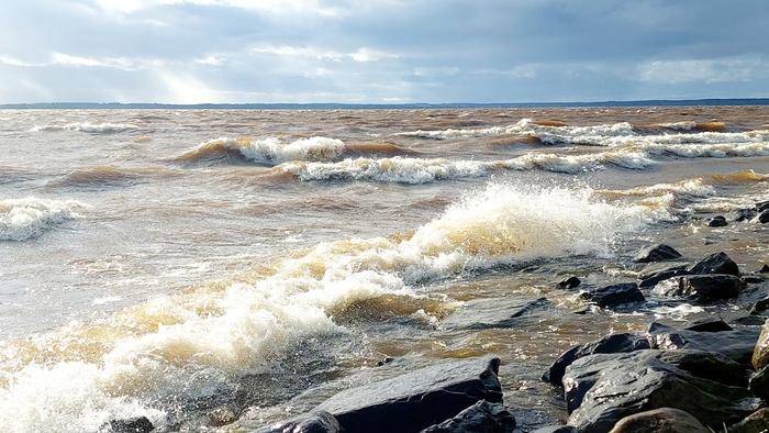 Aallokon koko riippuu tuulen voimakkuudesta ja siitä, kuinka pitkän matkan se puhaltaa avoveden yli.