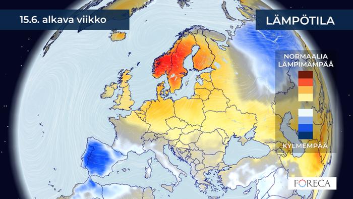 Juhannusviikko Juhannusviikoksi ennustetaan tavanomaista lämpimämpää säätä.
