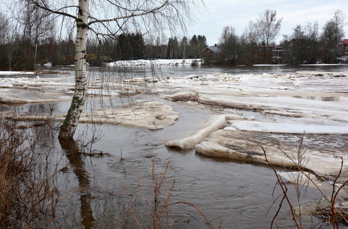 Pohjanmaan joet tulvivat herkästi lumen sulamiskaudella.