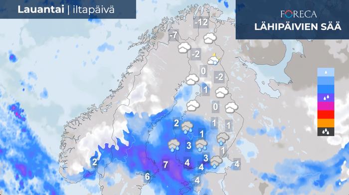 Sääennuste itsenäisyyspäivänä 6.12.2025.