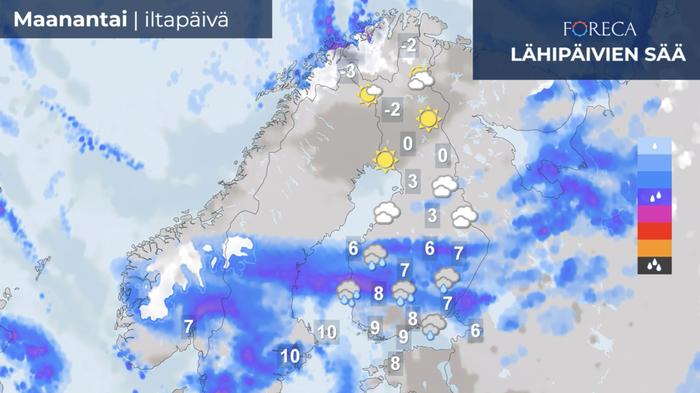 Ennuste maanantaille 7.11.