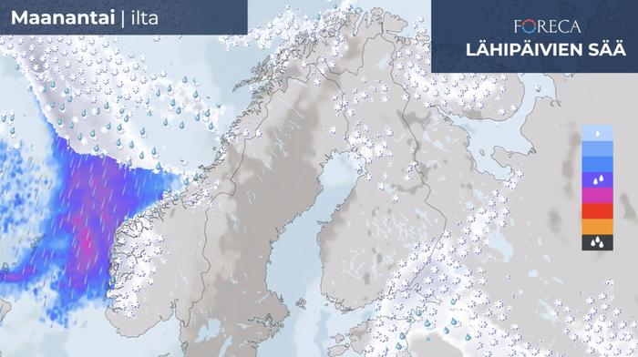 Ennuste maanantaille 7.2.2022.