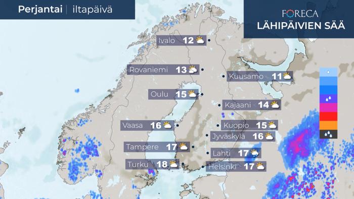 Ennuste perjantaille 28.8.2020.