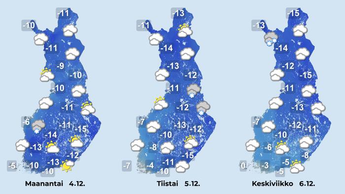 Alkuviikolla pilvipeite voi rakoilla Suomessa laajoilla alueilla.