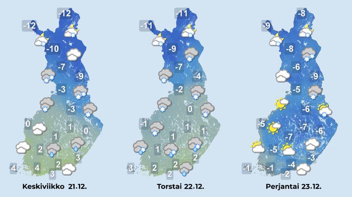 Ennuste 21.-23.12.2022