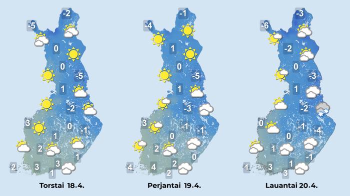 Ennuste iltapäiville 18.–20.4.2024.