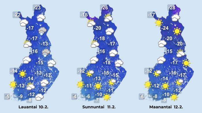 Ennuste iltapäiville 10.–12.2.2024.
