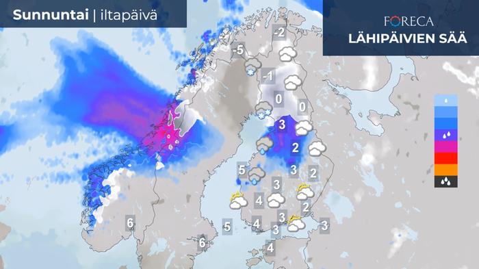 Ennuste sunnuntaille 2.3.2025.
